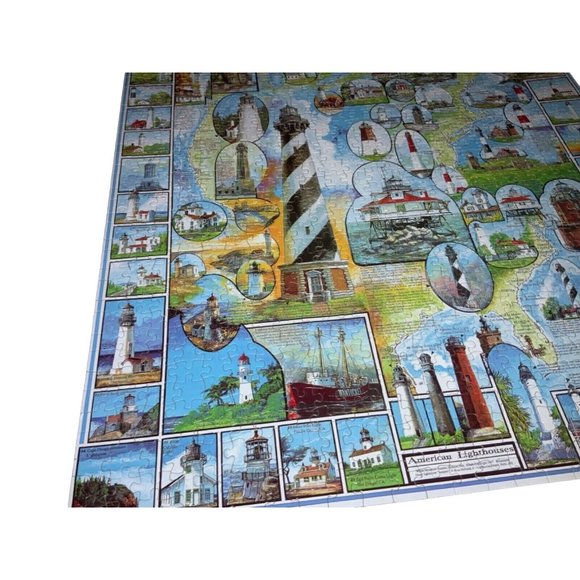 White Mountain Jigsaw Puzzles ~ American Lighthouses ~ 1000 Piece Puzzle - Picture 3 of 7